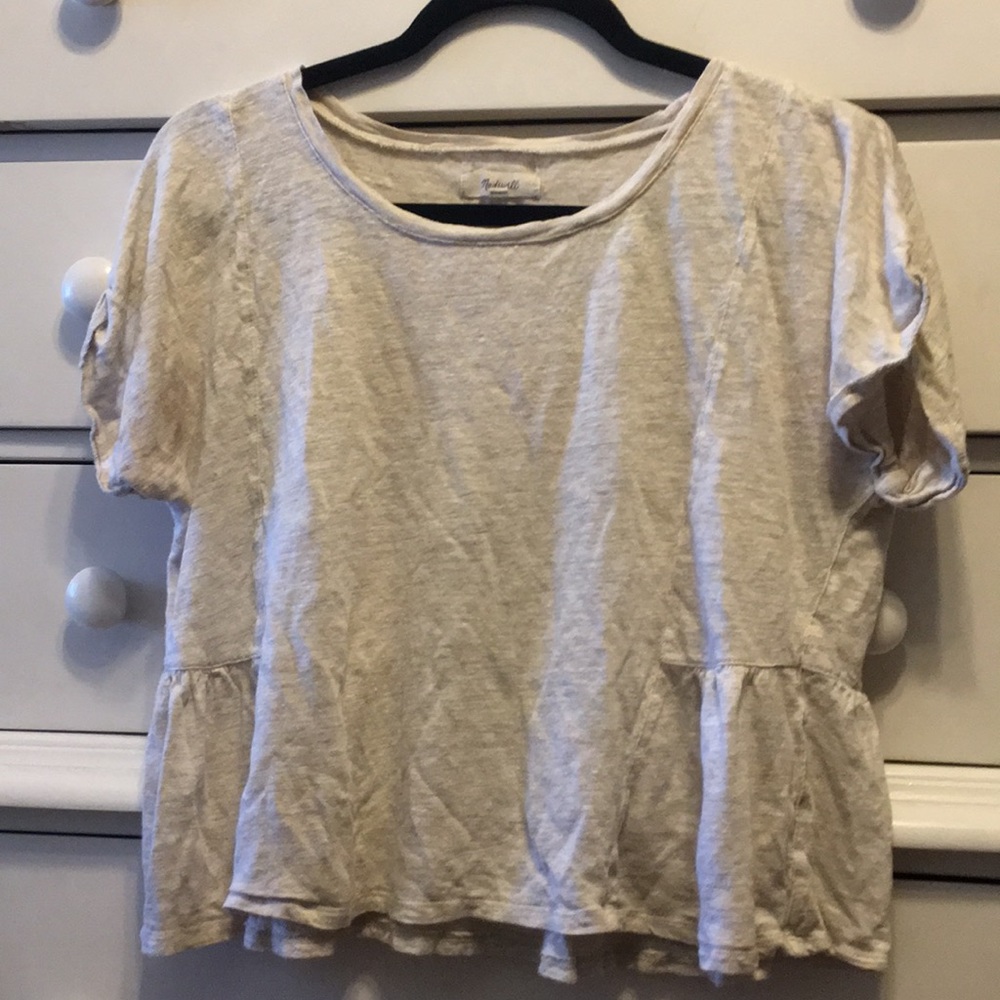 MADEWELL cream peplum top